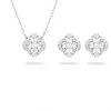 Γυναικεία Σετ Κολιέ και σκουλαρίκια Swarovski ασημί