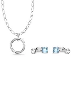 Γυναικεία Κολιέ Σκουλαρίκια Swarovski ασημί -Swarovski Sales Store unnamed file 1637