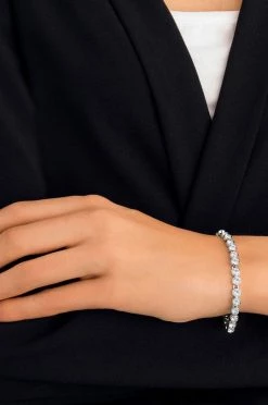 Γυναικεία Βραχιόλια Swarovski - Βραχιόλι Tennis ασημί -Swarovski Sales Store unnamed file 408