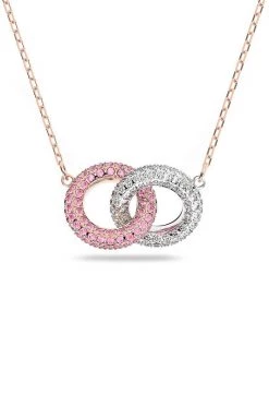 Γυναικεία Κολιέ Swarovski βρώμικο ροζ