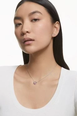 Γυναικεία Σετ Κολιέ και σκουλαρίκια Swarovski σκούρο μωβ -Swarovski Sales Store unnamed file 97